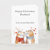 Cat Christmas Holiday Kaart voor man (Voorkant)