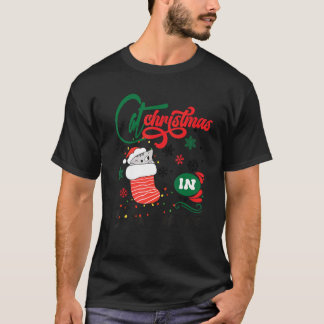 Cat Christmas in september awesome for family T-shirt