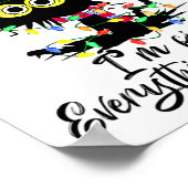 Cat Christmas It's Fine I'm Fine Everything Is Fin Poster (Hoek)