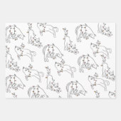 Cat Christmas Light Pink Inpakpapier Vel (Voorkant)