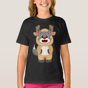 Cat Christmas Reindeer T-shirt