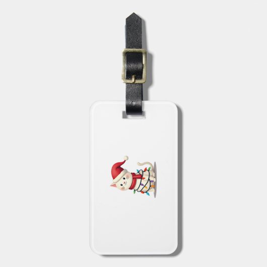 Cat Christmas Tree Christmas (2) Bagagelabel (Voorkant verticaal)