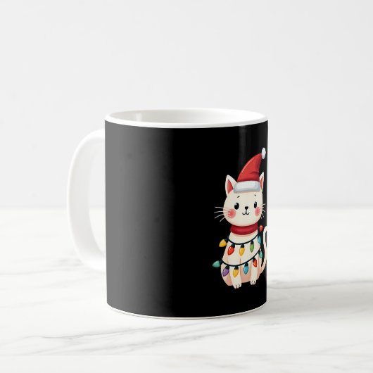 Cat Christmas Tree Christmas (4) Koffiemok (Voorkant links)