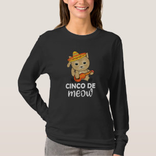 Cat Cinco de Meow Mexicaanse sombrero Cats T-shirt