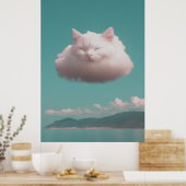 Cat Cloud Poster (Keuken)