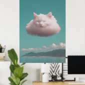 Cat Cloud Poster (Thuiskantoor)