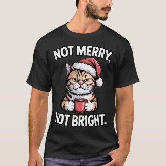 Cat Coffee, Anti-Christmas Design  T-shirt
