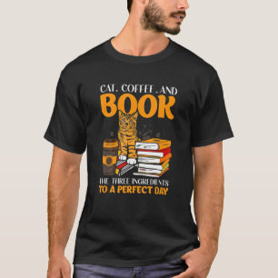 Cat Coffee en boekt hem met ingrediënten van een P T-shirt