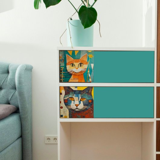 Cat collage ontkoppelpapier tissuepapier