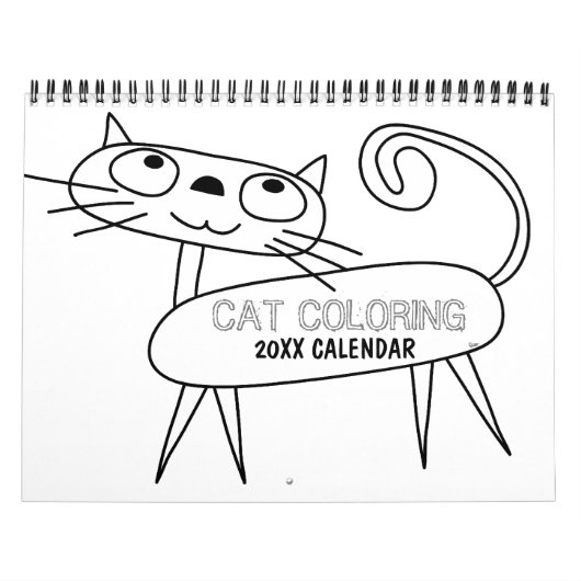 Cat Coloring Calendar Kalender (Hoes)