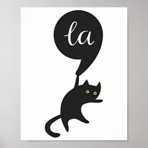 Cat Comma La Kamala Harris voor President 2024 Ele Poster
