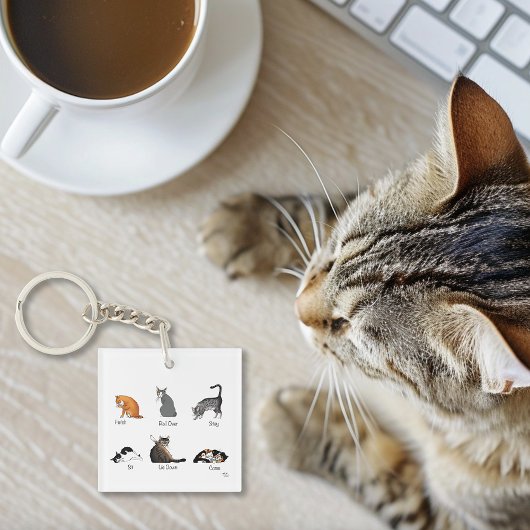 CAT-commando QR-code Sleutelhanger