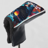 CAT COOL FUNNY GOLF HEAD HOESJE GEPERSONALISEERD GOLFHEADCOVER (3/4 voorkant)