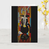 "Cat Cossette the Destroyer" Carte de bien-être (Fleur jaune)
