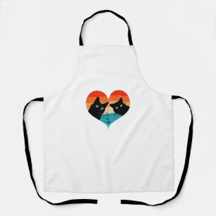 Cat Couple Retro  Shirt Funny Black Cat Val Schort