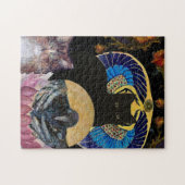 Cat Crow Scarab Lily Maureen Girard Legpuzzel (Horizontaal)