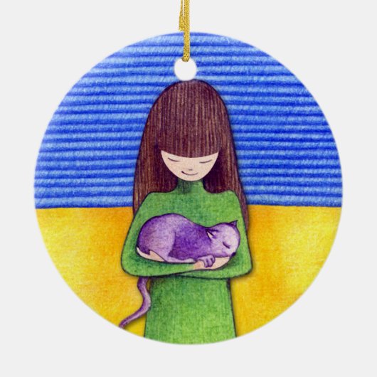 Cat Cuddle Ornament (Achterkant)