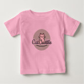 Cat Cuddle Schattige Cartoon Kat T-shirt (Voorkant)
