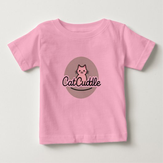 Cat Cuddle Schattige Cartoon Kat T-shirt (Voorkant)