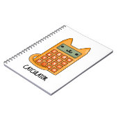 Cat-culator Funny Kitty Cat Calculator Pun Notitieboek (Linkerzijde)