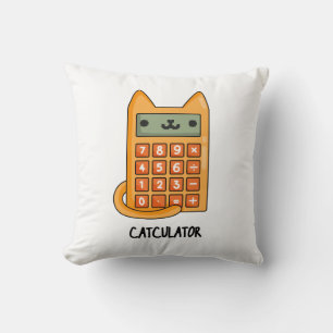 Cat-culator Grappige Calculator Pun Kussen