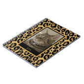 Cat Custom Photo Name Leopard Pattern Notitieboek (Linkerzijde)