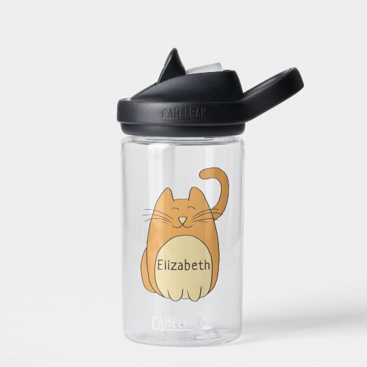 Cat Cute Cartoon toevoegen naam CamelBak Eddy Waterfles (Links)