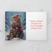 Cat Cute Holiday Kaart (Binnen)