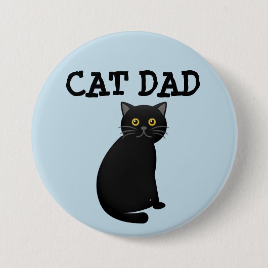 CAT DAD-BUTTON RONDE BUTTON 7,6 CM (Voorkant)