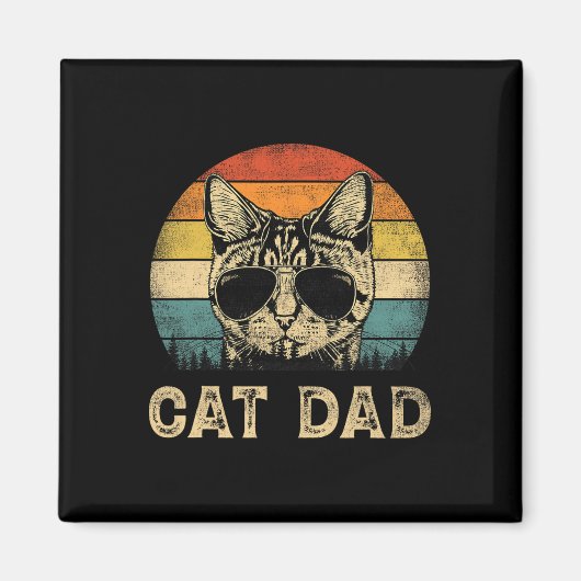  Cat Dad Cat Lovers Daddy Father&# s Day Magneet (Voorkant)