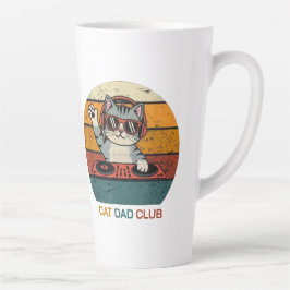 CAT DAD CLUB / Funny Retro misician Latte Mok