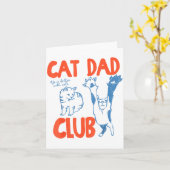 Cat Dad Club Life Is Better With Cats Father's Day Kaart (Gele Bloem)