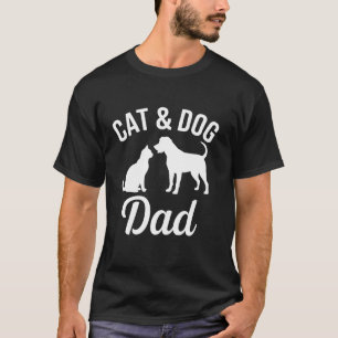 Cat Dad Dog Dad Funny Dierenvriend Dad Joke Pet Ow T-shirt