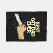 Cat Dad Ever Funny Kitten Pet Lover Eigenaar Papa Fleece Deken (Voorkant (Horizontaal))