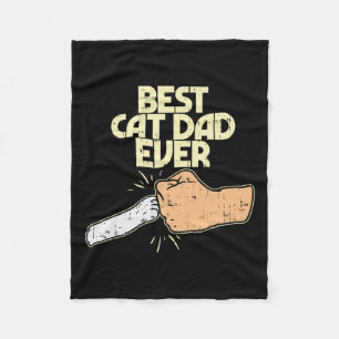 Cat Dad Ever Funny Kitten Pet Lover Eigenaar Papa  Fleece Deken
