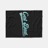 Cat Dad Funny Dad Father's Day Funny Papa  Fleece Deken (Voorkant (Horizontaal))