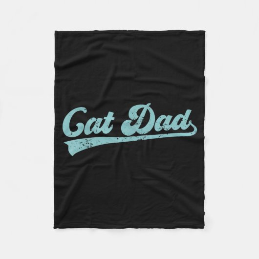 Cat Dad Funny Dad Father's Day Funny Papa  Fleece Deken (Voorkant)