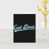 Cat Dad Funny Dad Father's Day Funny Papa  Kaart (Gele Bloem)