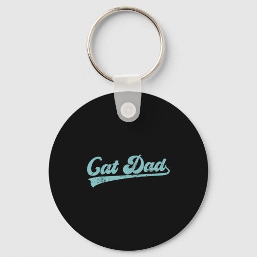 Cat Dad Funny Dad Father's Day Funny Papa Sleutelhanger (Voorkant)