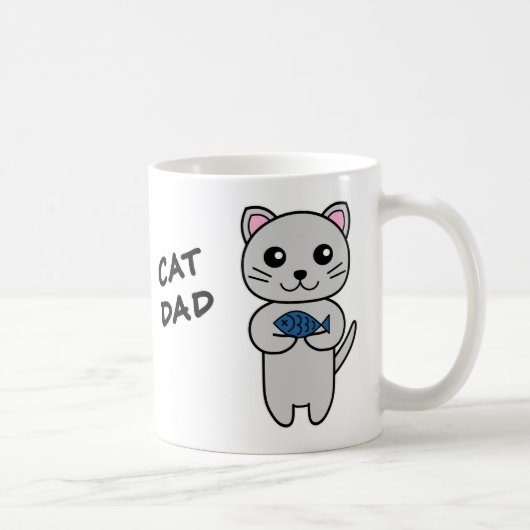 CAT DAD - Gepersonaliseerd Koffiemok (Rechts)