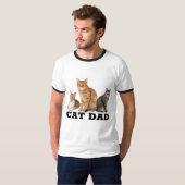 CAT DAD (Ginger Tabby) T-shirts (Voorkant volledig)