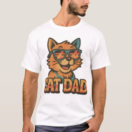 Cat Dad - Grappig Retro Cat T-shirt