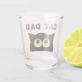 Cat Dad grappig shot glas cadeau voor kattenliefhe (Achterkant)