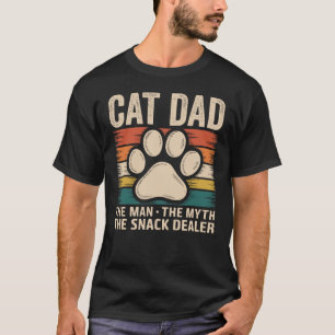 Cat Dad Het Man Myth Snack Dealer Funny Pet Lovers T-shirt