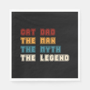 Cat Dad Het Man The Myth The Legend T-shirt Father Servet