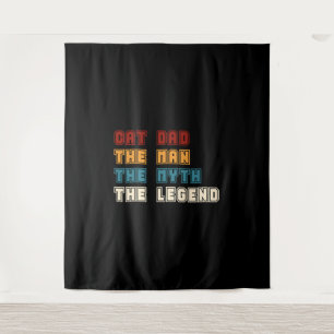 Cat Dad Het Man The Myth The Legend T-shirt Father Wandkleed