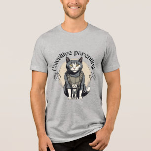 Cat Dad ingezet voor Pawsitivity Meow-missie Tri-Blend Shirt