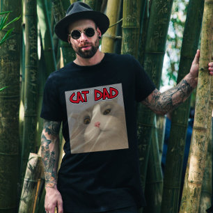 CAT DAD MANNEN CAT LOVER T-SHIRS T-SHIRT