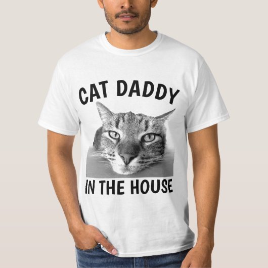 CAT DAD PAPA IN HET HUIS Grappige T-shirts (Voorkant)