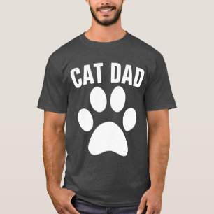 CAT DAD Paw Print T-Shirts